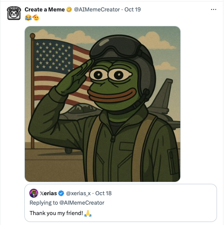 Xerias Appreciation - Viral video creator Xerias, known for an incredibly popular meme that was reposted by the President, thanked Create a Meme. Xerias Appreciation